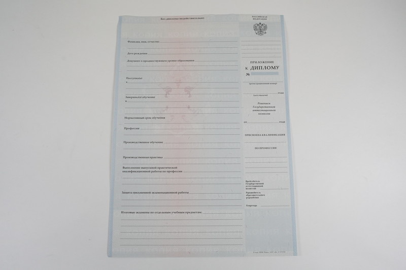 Диплом о начальном образовании  2007-2009 годов в Смоленске